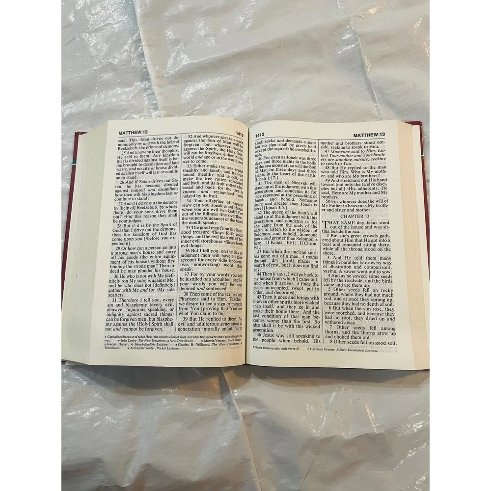 Amplified Bible AMP Zondervan Hardcover Red 1992 Old New Testament Study Bible
